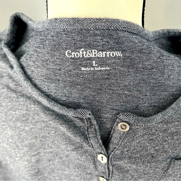 Women’s size large Blueish/Grey Croft and Barrow 3/4 sleeve shirt - Picture 7 of 10